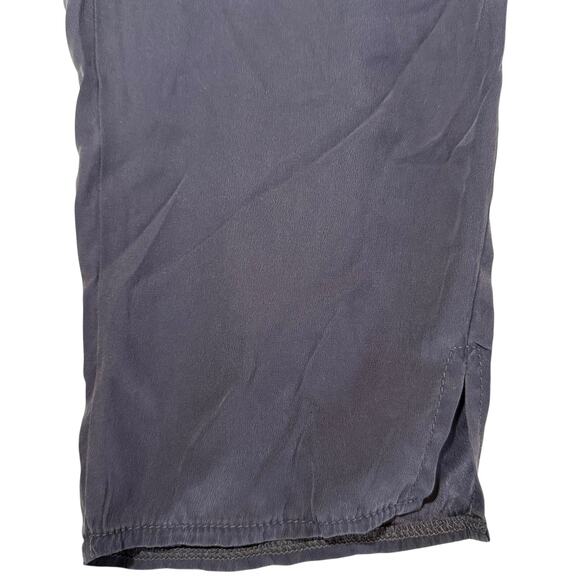 NEW URU Boutique Silk Pencil Pants Satin Hand Dyed Blue Gray USA Size 1 (Small) - Picture 8 of 10